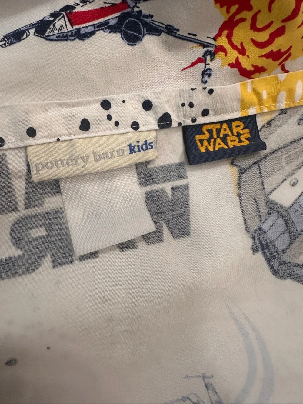 Pottery Barn Kids Star Wars Millennium Falcon Full Sheet Flat Sheet Only Cotton